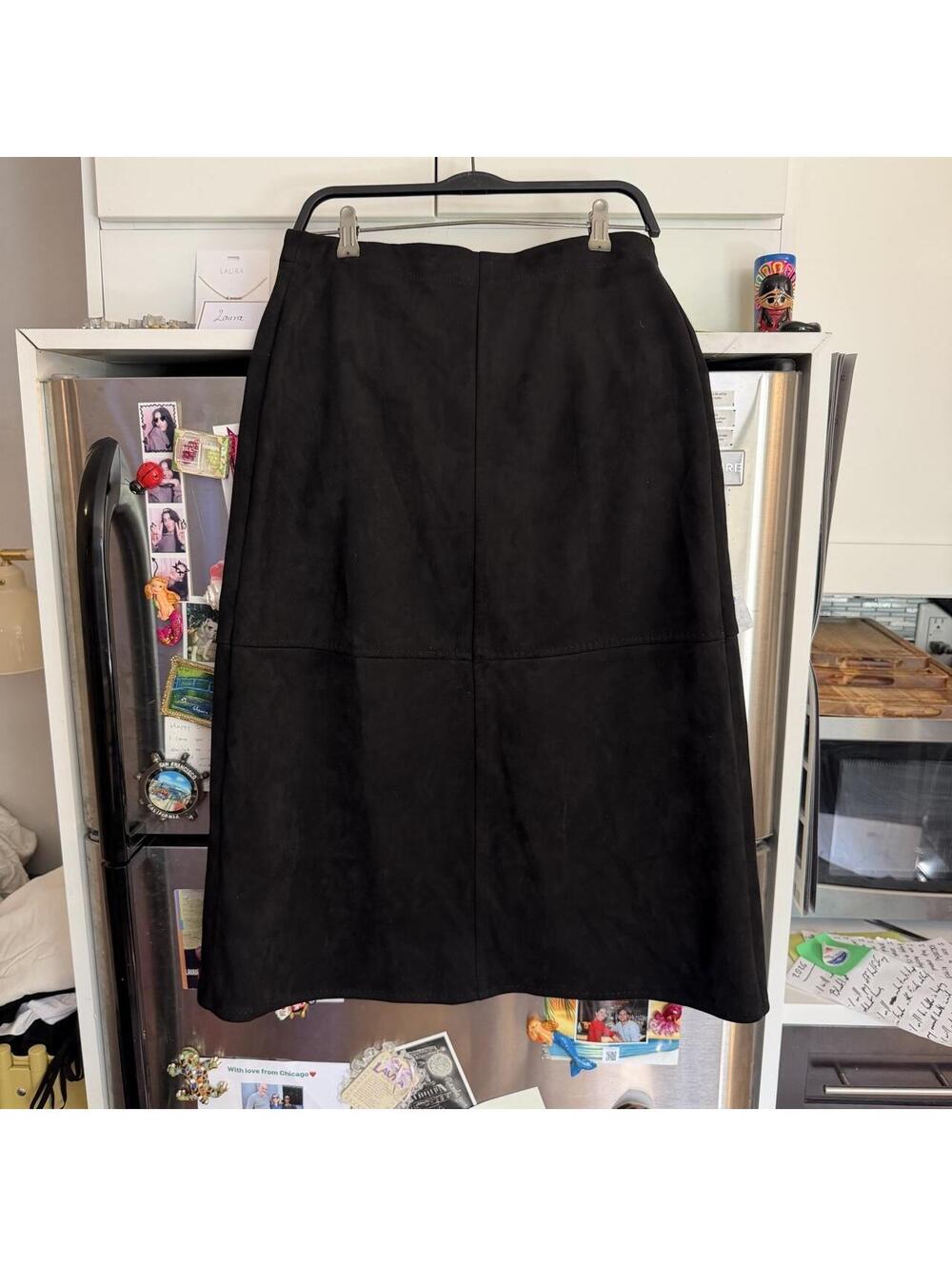 Max Studio London black midi skirt